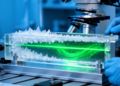 Crystal Fouling Reshapes Turbulence in Channels, Micro-PIV Reveals