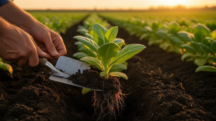 Lower Nitrogen and Duckbill Transplanting Boost Tobacco Rhizosphere Microbes and Leaf Quality