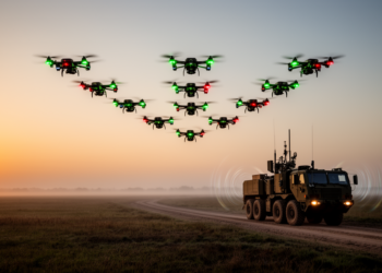 Drone Swarm Switches to Autonomy When Jamming Cuts Its Communications