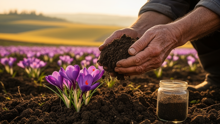 Soil Bacterium Boosts Saffron Yield and Quality, But Location and Ecotype Decide How Much
