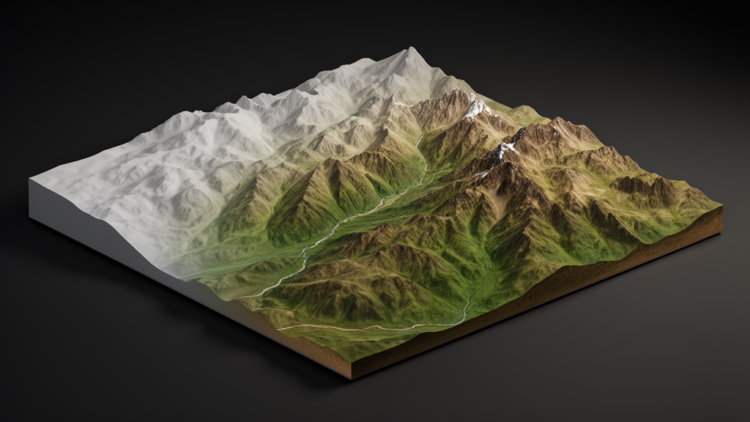 Diffusion model refines coarse elevation data into sharper terrain maps