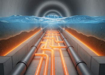 Research report: Temperature field and system efficiency of a ground source heat pump heated tunnel drainage ditch