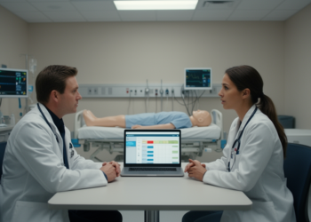 AI Matches Experts Moderately Well in Scoring Simulation Debriefings