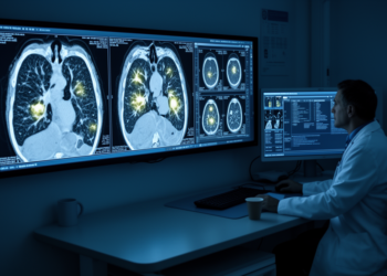 Mixed-effects radiomics model hits AUC 0.91 for lung cancer prediction across seven UK hospitals