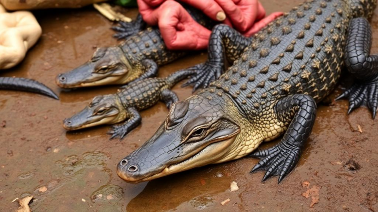 Dwarf crocodiles flow through Niger Delta bushmeat markets in worrying numbers