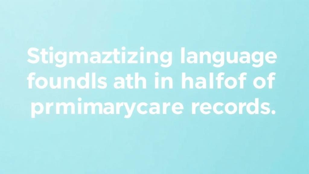 Stigmatizing language found in over half of primary care patient records