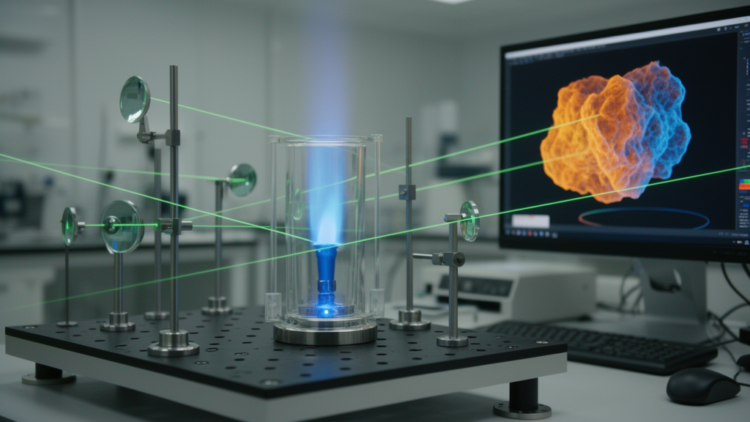 Physics-guided three-step tomography reconstructs flame temperature and concentration from sparse laser views