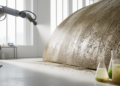 Robots spray living bacteria to grow biocemented architectural surfaces