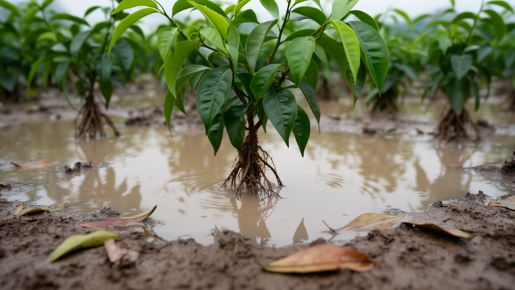 Tea Plants Under Flood Stress: Hypoxia Signals and Metabolic Trade-offs Revealed