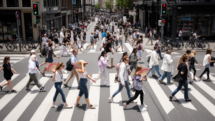 Cameras Reveal How Temperature and Emergency Rules Reshaped Pedestrian Walking