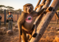 Implanted heart monitors track baboon heart rates and rank-linked activity