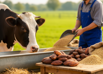 By-product feeds from cocoa, coconut and rice could cut methane in ruminant diets