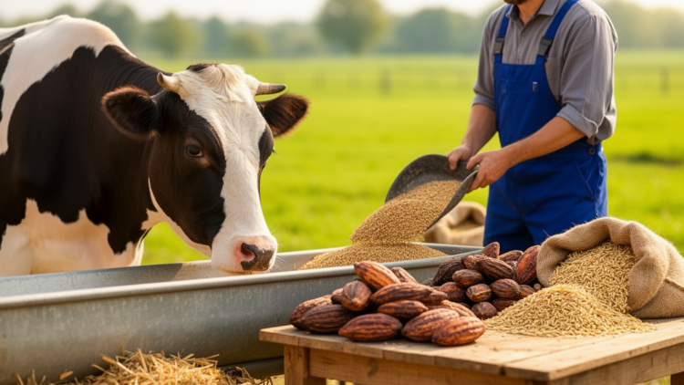 By-product feeds from cocoa, coconut and rice could cut methane in ruminant diets