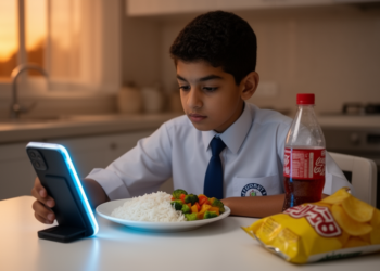 Screen-time eating linked to double burden of malnutrition in Saudi middle schoolers