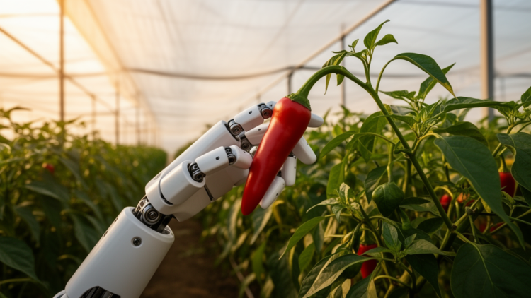 Robot Hand Mimics Human Fingers to Pick Chili Peppers Without Damage