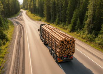 Heavier logging trucks only pay off when the road network lets them work
