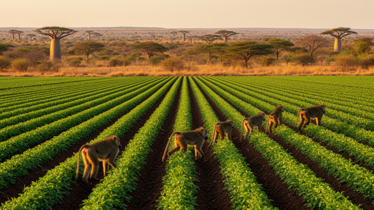 Monoculture Farms Are Silently Cutting Off West Africa's Guinea Baboons