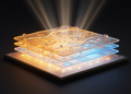 Ionic Inhibition Lets a Single Organic Sensor See Like a Retina