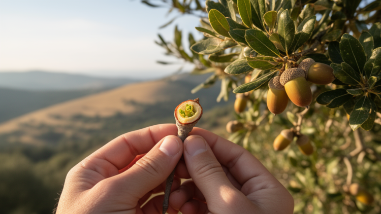 Inside the buds: how Mediterranean oaks time growth, flowers and mast years