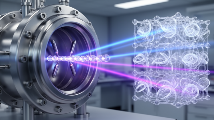 Trapped-Ion Quantum Computer Catches Magnetic Flux Freezing Matter in Its Tracks