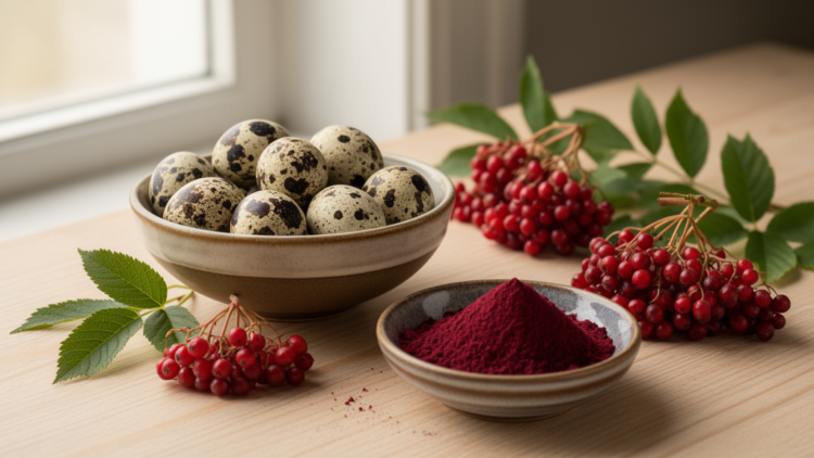 Quail Eggs Get a Berry Boost: Tart Viburnum Powder Reshapes Egg Quality and Cholesterol