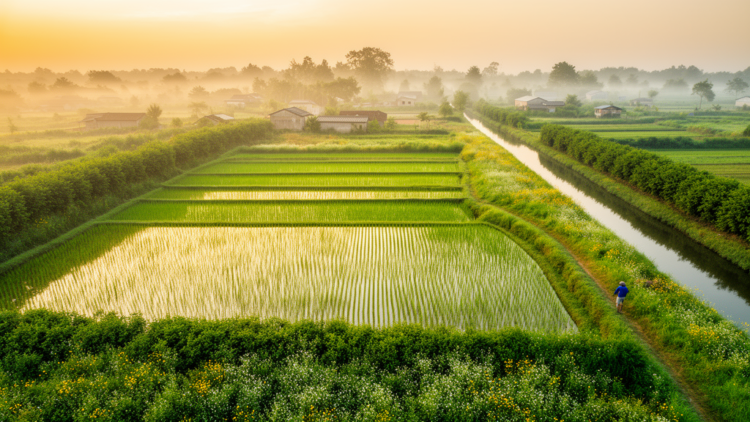 What Surrounds the Rice Field Matters More Than What Happens Inside It