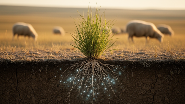 Hidden Trade-Offs Between Plant Traits and Root Chemicals Drive Survival Under Decades of Grazing