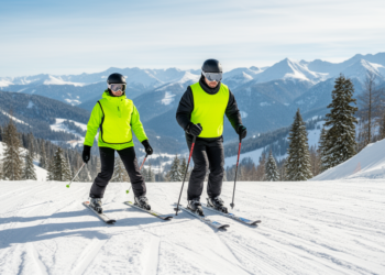 Where the Guide Skis Changes How Blind Skiers Stand on Their Skis