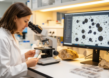 AI Learns to Spot 380-Million-Year-Old Fossil Spores on Microscope Slides