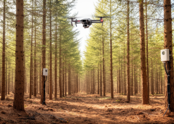 Sensors and Drones Reveal How Thinned Spruce Forests Weather Drought