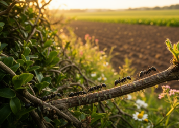 Hedgerows quietly orchestrate ant armies that farm the land for us