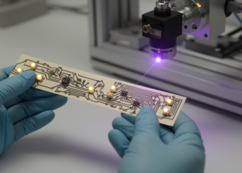 Paper Circuits Drawn by Ultraviolet Laser Turn Trash Into Flexible Electronics