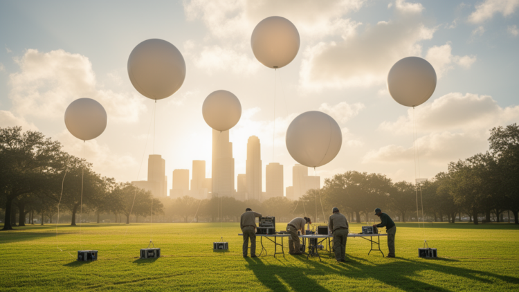 Tethered Balloons Over Houston Reveal How Air Mass Origins Shape Cloud-Forming Particles