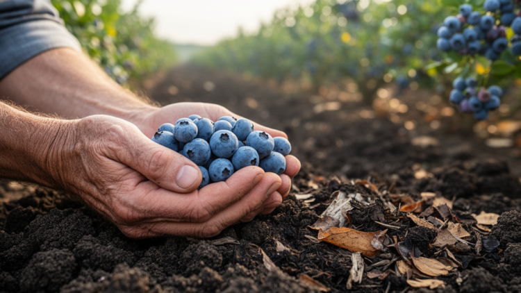 Machine Learning Reveals How Organic Fertilizer Ratios Shape Blueberry Fruit Quality Through Soil