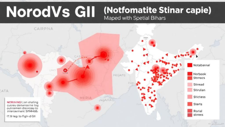 Norovirus GII Outbreak in Rural Bihar Mapped with Spatial Statistics