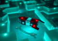 Light-Activated Muscle Cells Power a Paper-Thin Swimming Robot Through Watery Mazes