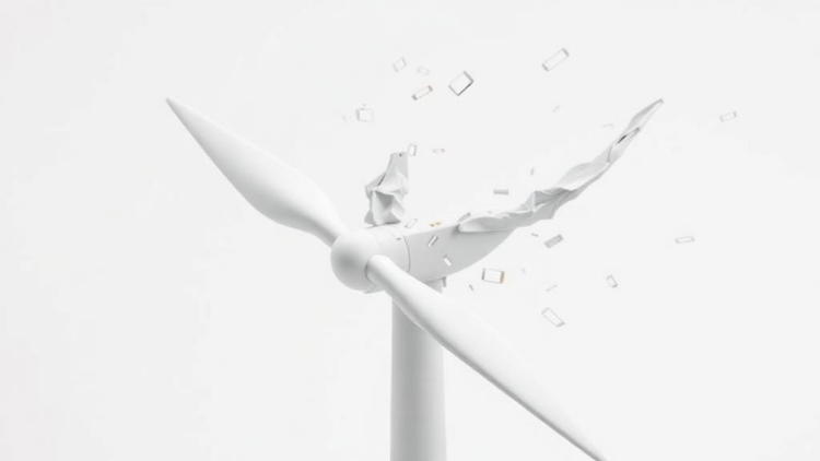 Tiny Turbine, Big Crash: 1:100 Model Recreates the Moment a Wind Blade Tears Off