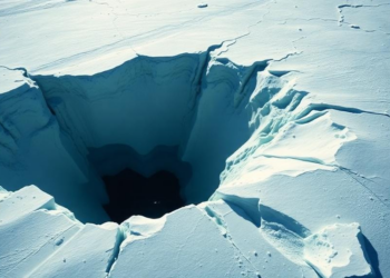 Hidden Antarctic Lake Drains Billions of Liters as Satellites Catch the Sinking Ice