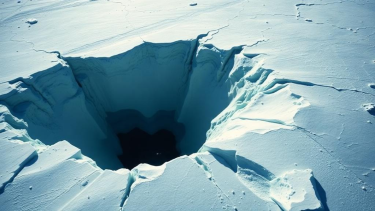 Hidden Antarctic Lake Drains Billions of Liters as Satellites Catch the Sinking Ice