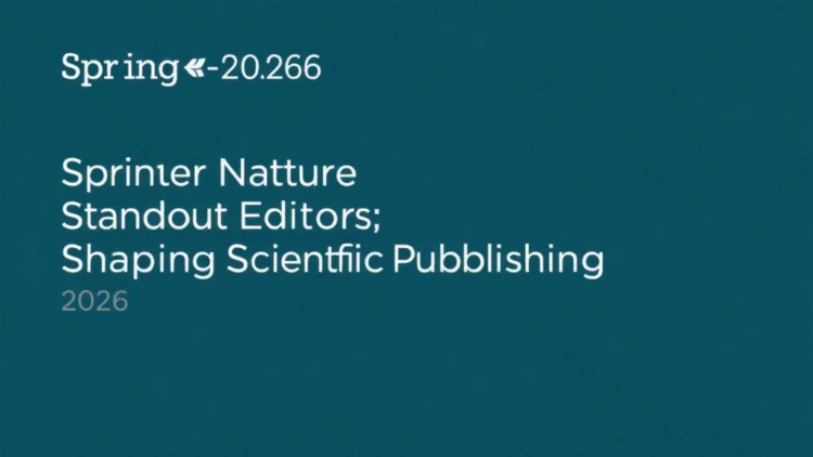 Springer Nature Honors Standout Editors Shaping Scientific Publishing in 2026
