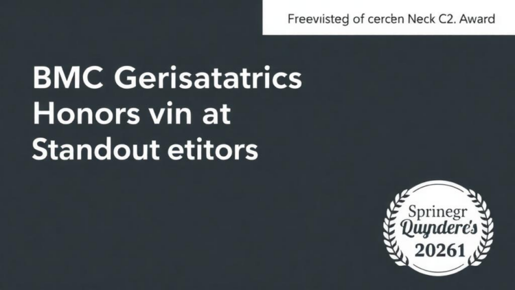 BMC Geriatrics Honors Its Standout Editors in Springer Nature's 2026 Awards