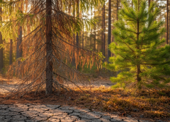 Norway spruce falters while Scots pine tightens water use as drought grips southern Finland