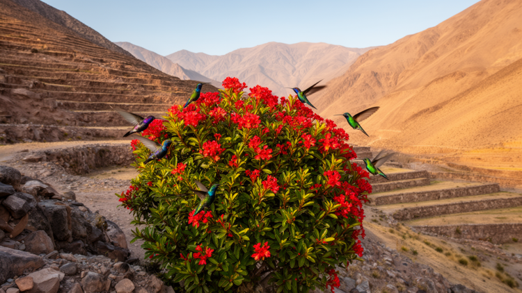 Arid Andean Valley Reveals Shifting Hummingbird Network Built Around One Shrub