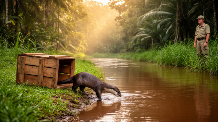 Captive-Born Otters Return to the Wild in Landmark Brazilian Reintroduction