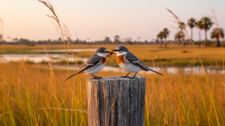 Rival Flycatchers Team Up in Paraguay's Vanishing Grasslands