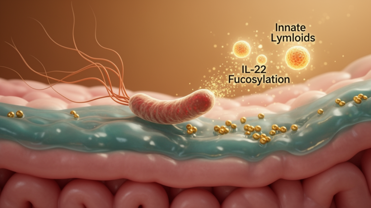 Gut bacterium's flagellin restores colitis-damaged mucus via ILC3/IL-22 fucosylation axis