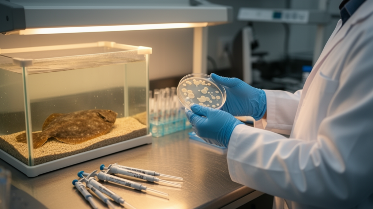 Marine Bacterium From Flatfish Gut Shows Promise as a Postbiotic Weapon Against Fish Pathogens