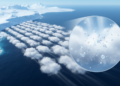 Droplets and Ice Interact to Shape Cold-Air Outbreak Clouds
