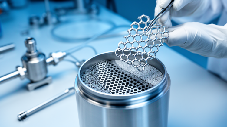 AI-Designed Graded Hybrid Metal Foams Cut Hydrogen Desorption Time in LaNi5 Reactors