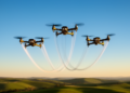 Time-coordinated lateral path tracking control for multiple UAVs based on consistency